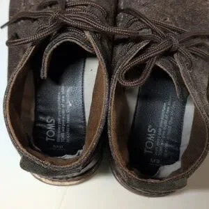 Toms Tweed & Leather High Tops --Men’s Size 10-Black/Grey Amazon.com | TOMS Navi Water Resistant Black Leather 7 D (M  main image 3